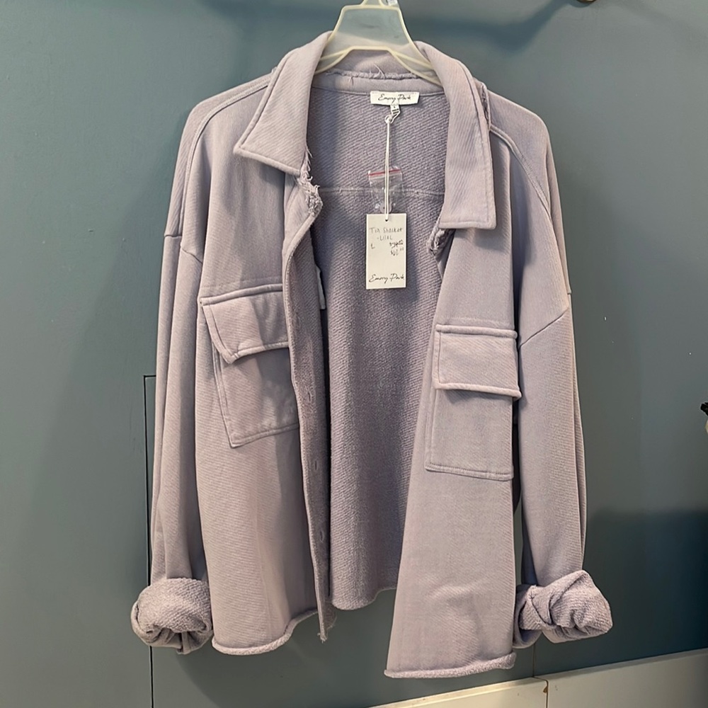 Terry Cloth Lilac Shacket
